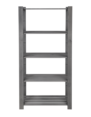 Regały - Regał na książki drewniany B24R 170x80x38 5 półek Szary - product 6