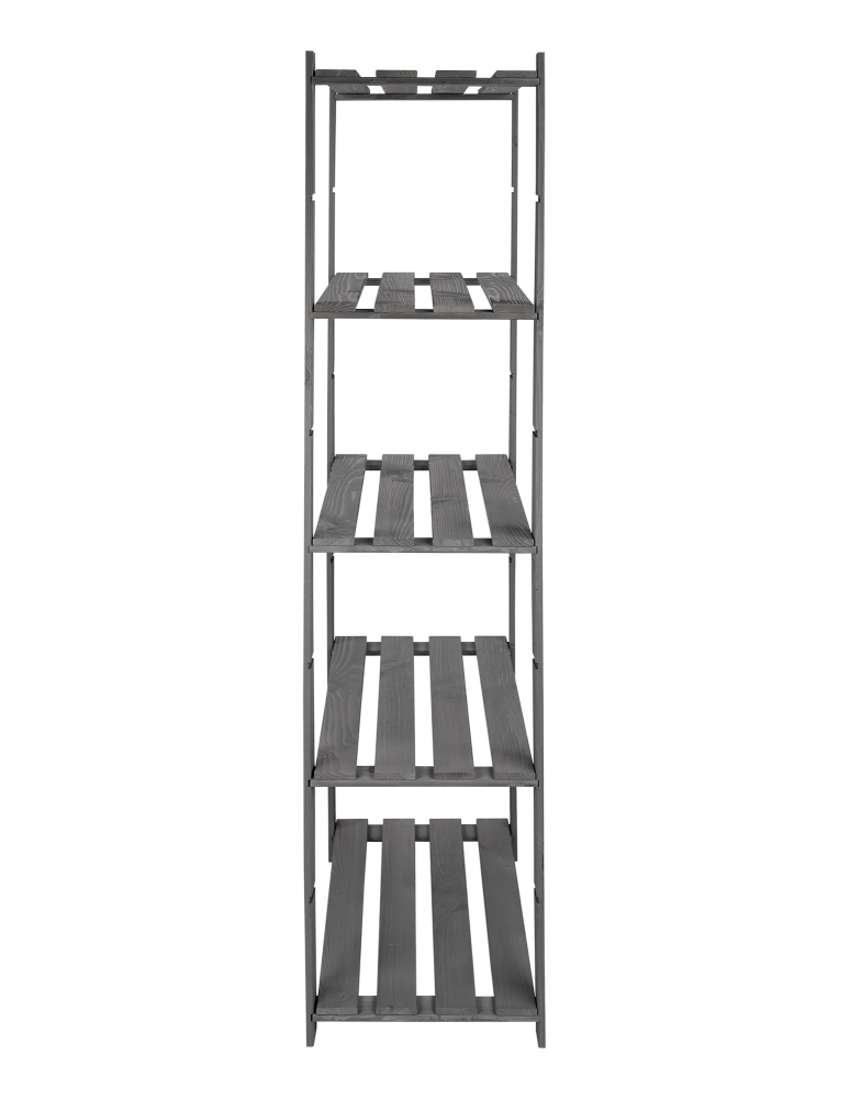 Regały - Regał na książki drewniany B24R 170x80x38 5 półek Szary - product b2b.wamar.biz 8