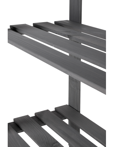 Regały - Regał na książki drewniany B24R 170x80x38 5 półek Szary - product 9