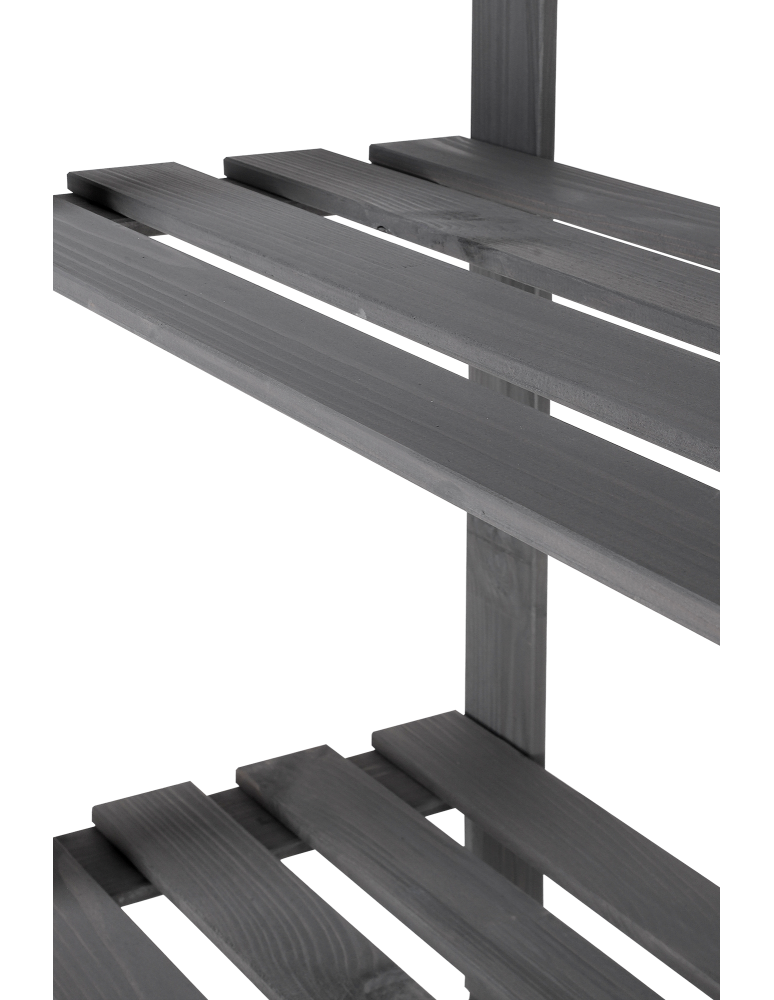 Regały - Regał na książki drewniany B24R 170x80x38 5 półek Szary - product b2b.wamar.biz 9