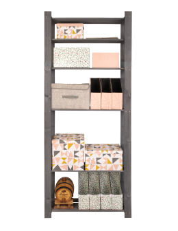 Regał na książki drewniany B27R 200x80x28 6 półek Szary - product 2