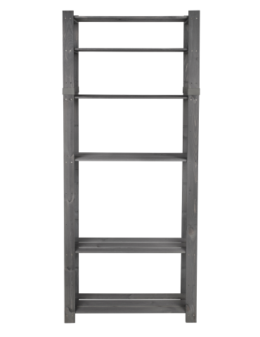 Regały - Regał na książki drewniany B27R 200x80x28 6 półek Szary - product 5