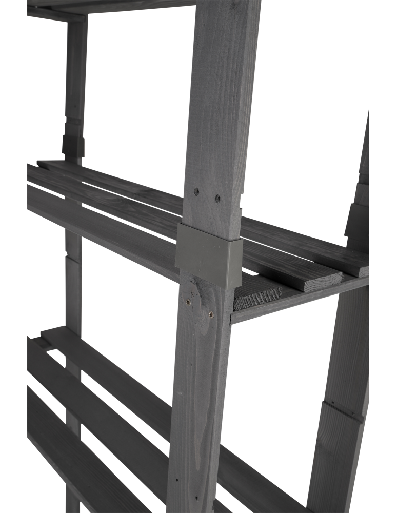 Regały - Regał na książki drewniany B27R 200x80x28 6 półek Szary - product b2b.wamar.biz 8