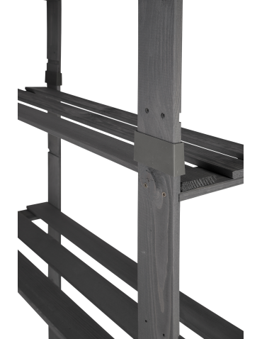 Regały - Regał na książki drewniany B27R 200x80x28 6 półek Szary - product 9