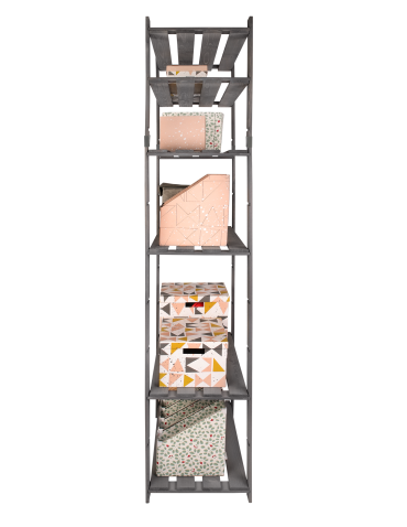 Regały - Regał na książki drewniany B29R 200x80x38 6 półek Szary - product 3