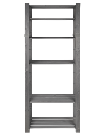 Regały - Regał na książki drewniany B29R 200x80x38 6 półek Szary - product 5