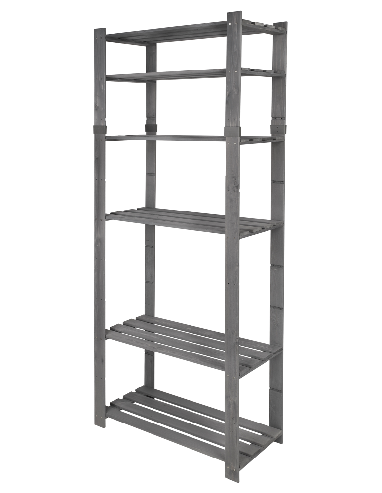 Regały - Regał na książki drewniany B29R 200x80x38 6 półek Szary - product b2b.wamar.biz 6