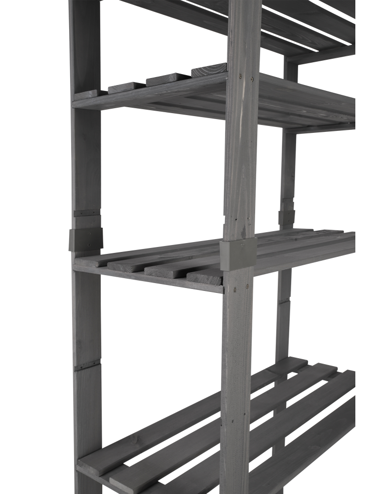 Regały - Regał na książki drewniany B29R 200x80x38 6 półek Szary - product b2b.wamar.biz 8