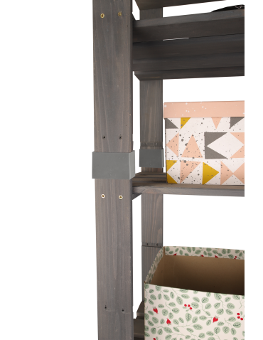 Regały - Regał na książki drewniany B30R 220x80x38 7 półek Szary - product 11