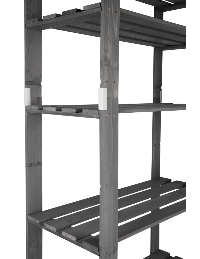 Regały - Regał na książki drewniany B30R 220x80x38 7 półek Szary - product b2b.wamar.biz 13