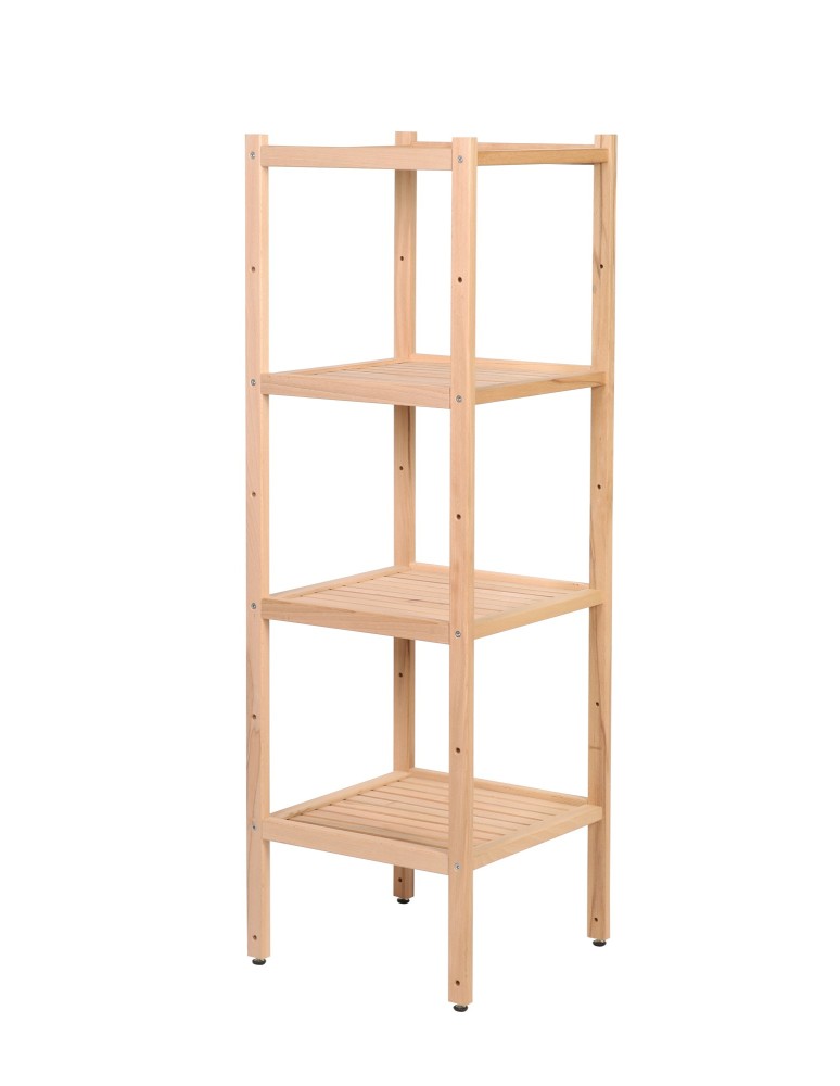 Regały - Bukowy regał łazienkowy RLB /Tarni/ 4 półki - Naturalny - product b2b.wamar.biz 2