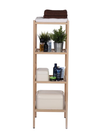 Regały - Bukowy regał łazienkowy RLB /Tarni/ 4 półki - Naturalny - product 5