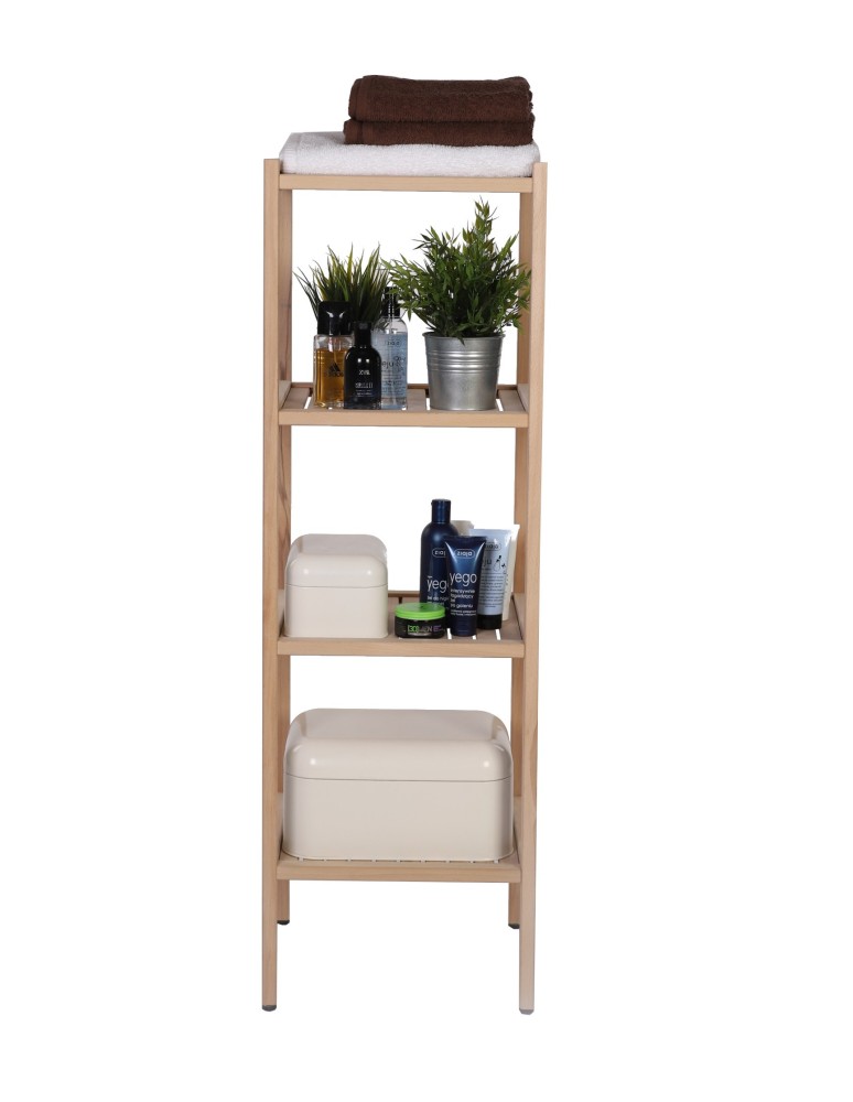 Regały - Bukowy regał łazienkowy RLB /Tarni/ 4 półki - Naturalny - product b2b.wamar.biz 5