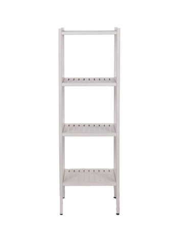 Regały - Bukowy regał łazienkowy RLB /Tarni/ 4 półki - Biały - product 4