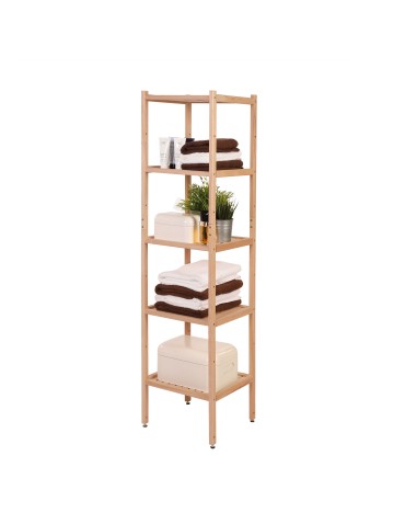 Regały - Bukowy regał łazienkowy RLB /Tarni/ 5 półek - Naturalny - product 3