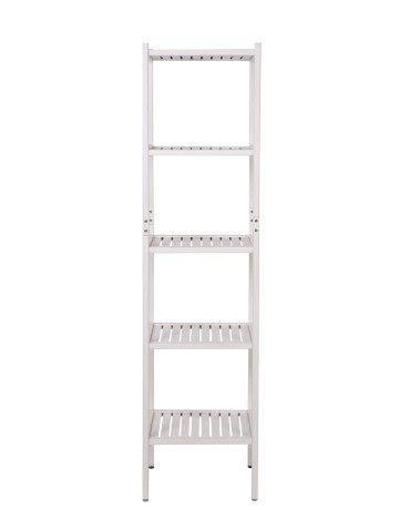 Regały - Bukowy regał łazienkowy RLB /Tarni/ 5 półek - Biały - product 4