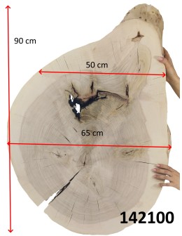 Okorowany Plaster Topoli 90x65 cm/ gr. 8 cm/ Szlifowany Unikat 142100 - product 2