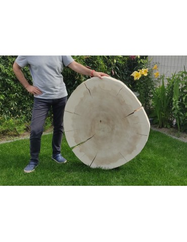 Plastry Drewna - Okorowany Plaster Topoli 100x95 cm/ gr. 9 cm/ Szlifowany Unikat 142700 - product 3