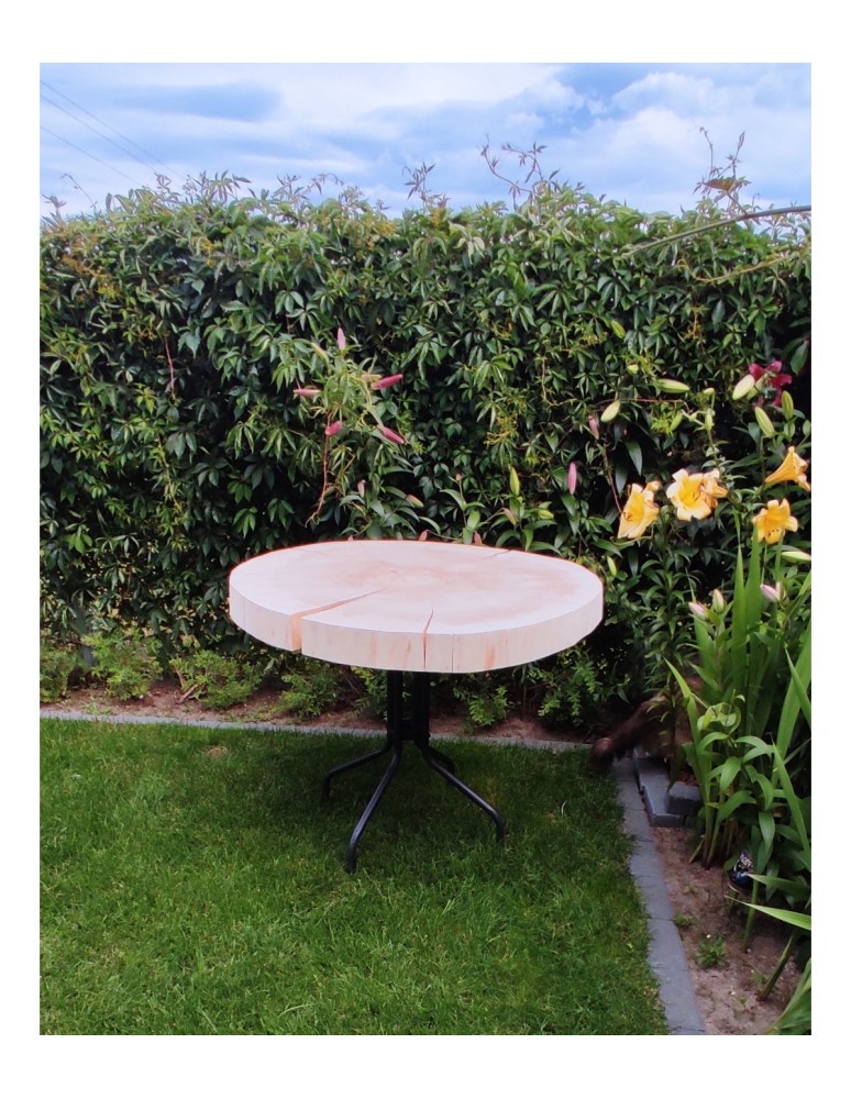 Plastry Drewna - Okorowany Plaster Topoli 100x95 cm/ gr. 9 cm/ Szlifowany Unikat 142700 - product b2b.wamar.biz 4