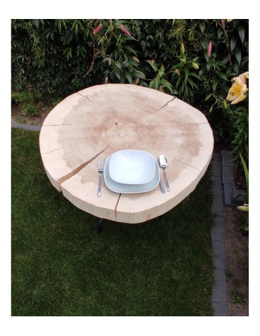 Plastry Drewna - Okorowany Plaster Topoli 100x95 cm/ gr. 9 cm/ Szlifowany Unikat 142700 - product 5