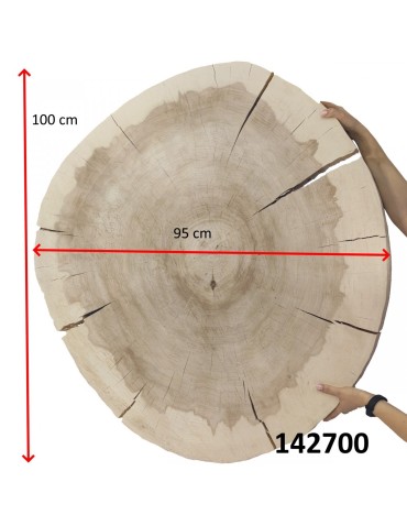 Plastry Drewna - Okorowany Plaster Topoli 100x95 cm/ gr. 9 cm/ Szlifowany Unikat 142700 - product 6
