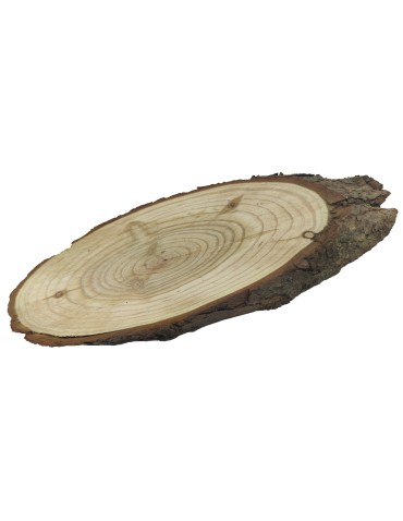 Plastry Drewna - Plaster Modrzewia 35-40 cm/ gr. 2 cm/ Szlifowany z Korą - produkt 5