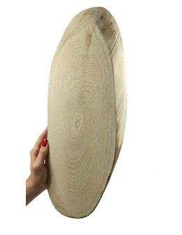 Okorowany Plaster Dębu 40-45 cm/ gr. 2 cm/ Szlifowany