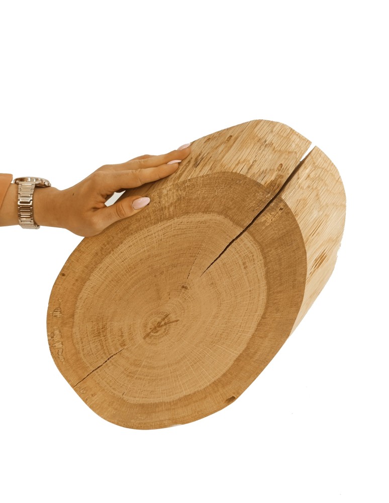 Plastry Drewna - Okorowany Plaster Dębu 40-45 cm/ gr. 5 cm/ Szlifowany - product b2b.wamar.biz 1