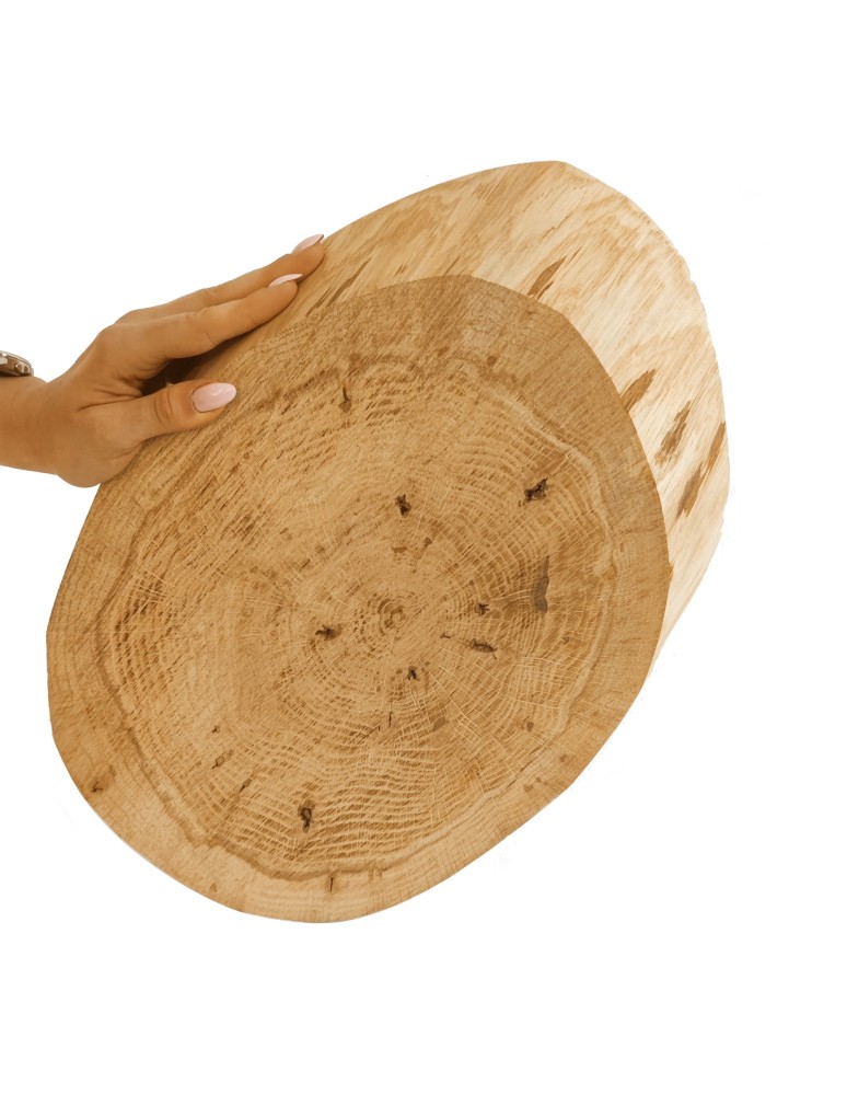 Plastry Drewna - Okorowany Plaster Dębu 40-45 cm/ gr. 5 cm/ Szlifowany - product b2b.wamar.biz 1