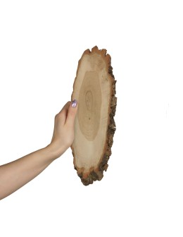 Plaster Dębu 30-35 cm/ gr. 2 cm/ Szlifowany z Korą