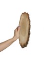 Plaster Dębu 30-35 cm/ gr. 2 cm/ Szlifowany z Korą