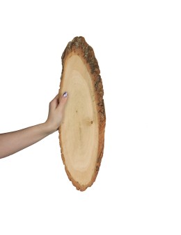 Plaster Dębu 35-40 cm/ gr. 2 cm/ Szlifowany z Korą