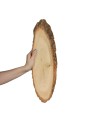 Plaster Dębu 35-40 cm/ gr. 2 cm/ Szlifowany z Korą