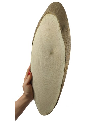 Plastry Drewna - Plaster Dębu 40-45 cm/ gr. 2 cm/ Szlifowany z Korą - produkt 3