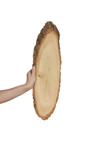 Plaster Dębu 40-45 cm/ gr. 2 cm/ Szlifowany z Korą