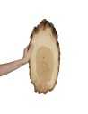 Plaster Dębu 55-60 cm/ gr. 2 cm/ Szlifowany z Korą