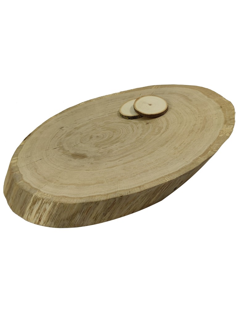 Plastry Drewna - Okorowany Plaster Dębu 63x42 cm/ gr. 6 cm/ Szlifowany Unikat 105637 - product b2b.wamar.biz 1