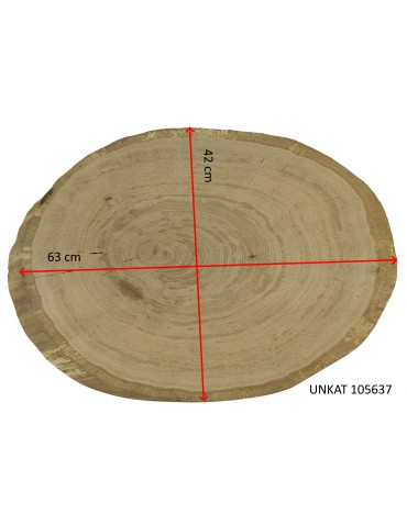 Okorowany Plaster Dębu 63x42 cm/ gr. 6 cm/ Szlifowany Unikat 105637 - produkt 2