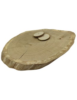 Okorowany Plaster Dębu 60x40 cm/ gr. 6 cm/ Szlifowany Unikat 112121