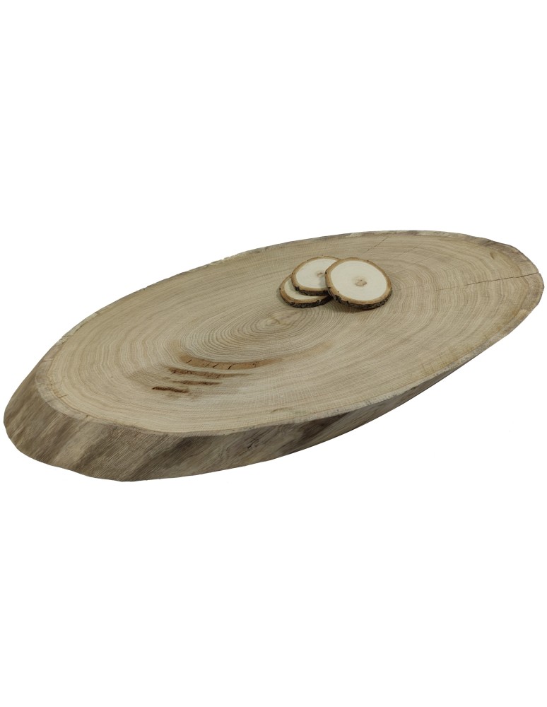 Plastry Drewna - Okorowany Plaster Dębu 78x37 cm/ gr. 6 cm/ Szlifowany Unikat 113452 - product b2b.wamar.biz 1