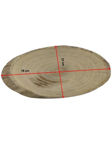 Plastry Drewna - Okorowany Plaster Dębu 78x37 cm/ gr. 6 cm/ Szlifowany Unikat 113452 - produkt 4