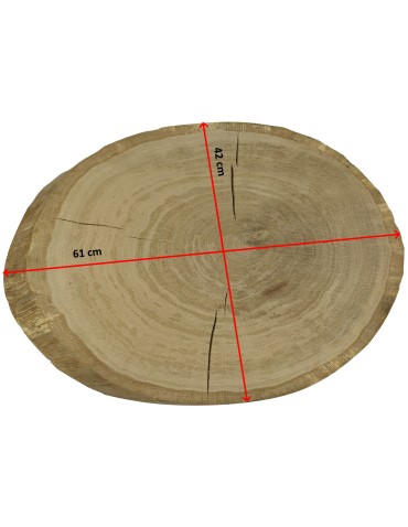 Okorowany Plaster Dębu 61x42 cm/ gr. 6 cm/ Szlifowany Unikat 123509 - produkt 2