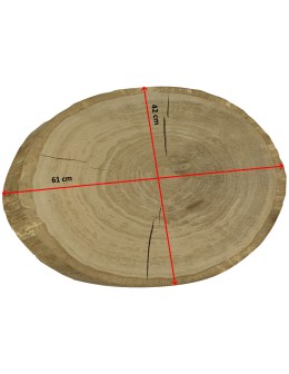 Okorowany Plaster Dębu 61x42 cm/ gr. 6 cm/ Szlifowany Unikat 123509 - product 2