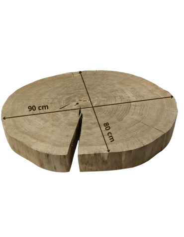 Okorowany Plaster Dębu 90x80 cm/ gr. 9 cm/ Szlifowany Unikat 114741 - product 2