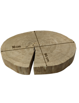 Okorowany Plaster Dębu 90x80 cm/ gr. 9 cm/ Szlifowany Unikat 114741 - product 2