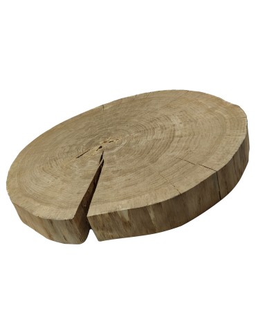 Plastry Drewna - Okorowany Plaster Dębu 90x80 cm/ gr. 9 cm/ Szlifowany Unikat 114741 - product 3