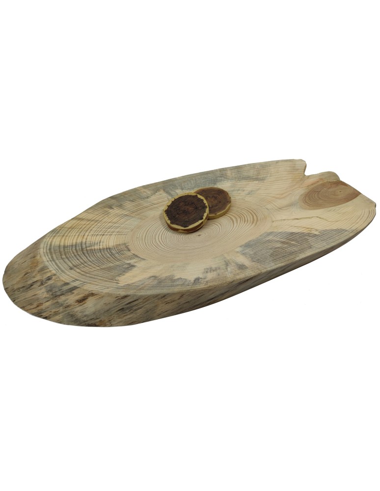 Plastry Drewna - Okorowany Plaster Sosny 65x27,5 cm/ gr.5 cm/ Szlifowany Unikat 095157 - product b2b.wamar.biz 1