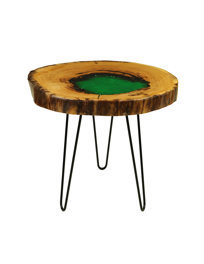 Plastry Drewna - Stół żywiczny / Unikat 072222 - nogi 43 cm - product b2b.wamar.biz 1