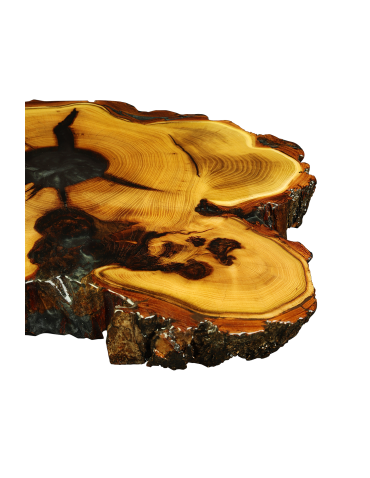 Plastry Drewna - Stół żywiczny / Unikat 072322 - nogi 45 cm - produkt 4