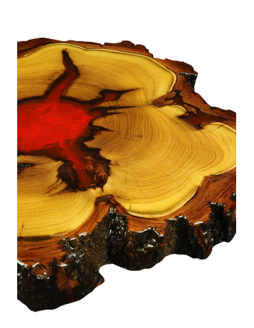 Plastry Drewna - Stół żywiczny / Unikat 072422 - nogi 43 cm - produkt 4